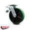 Service Caster 8 Inch Green Poly on Cast Iron Caster with Roller Bearing and Total Lock Brake SCC-TTL30S820-PUR-GB - alternate 5